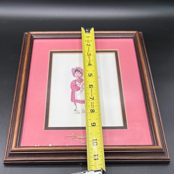 P. Buckley Moss “Anne” Framed and Matted Print 1986 Signed Numbered 194/1000 VTG - Picture 8 of 9